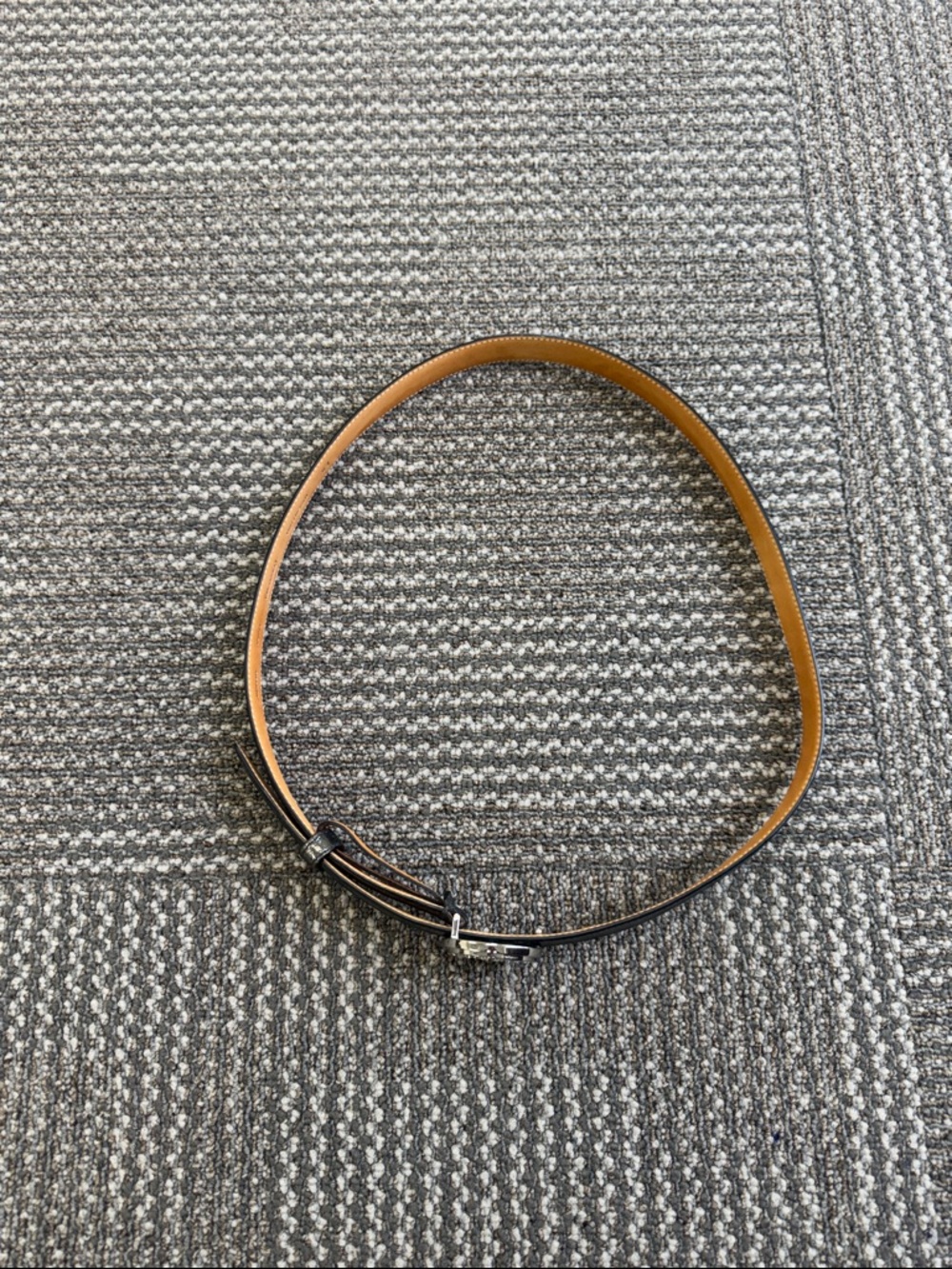 Coach Metallic Leather Belt with Crystal Logo Buckle, size M - Picture 4 of 4